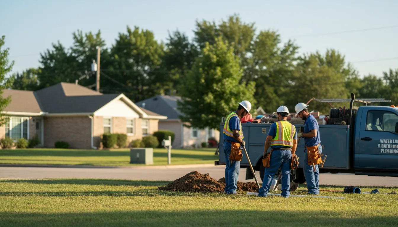 Residential water line and bathroom plumbing service in Cook Sta, MO